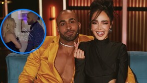 En la imagen se ve a Manelyk y Caramelo posando para la foto, caramelo con atuendo color mostaza y Manelyk de negro. Además se muertra otra imagen donde pelean.