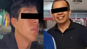 Hombres con los ojos cubiertos, presuntos responsables por agredir a un joven vendedor de fruta en Tehuacán, Puebla.