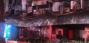 Fachada del restaurante La Soldadera, cercano al Monumento a la Revolución, tras fuerte incendio, registrado el viernes 24 de octubre del 2025. Fachada del restaurante La Soldadera, cercano al Monumento a la Revolución, tras fuerte incendio, registrado el viernes 24 de octubre del 2025.
