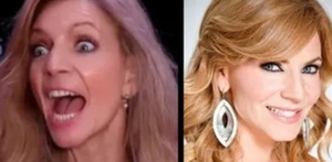 En la imagen se muestran dos fotos de Manola Díez, en una aparece gritando En la imagen se muestran dos fotos de Manola Díez, en una aparece gritando