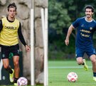 Jordi Cortizo entrenando con León y Pablo Bennevendo afinando detalles en la practica con Pumas previo a la jornada 15. Jordi Cortizo entrenando con León y Pablo Bennevendo afinando detalles en la practica con Pumas previo a la jornada 15.