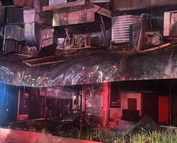 Fachada del restaurante La Soldadera, cercano al Monumento a la Revolución, tras fuerte incendio, registrado el viernes 24 de octubre del 2025.
