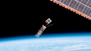 Vista del nanosatélite GXIBA-1 UPAEP, desde el espacio.