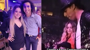 Kevyn Contreras con su expareja Sandra González en un concierto