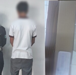 Adolescente detenido con arma blanca. Adolescente detenido con arma blanca.
