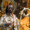 Figura de San Judas Tadeo en la iglesia de San Hipólito en Ciudad de México durante celebraciones de 28 de octubre Figura de San Judas Tadeo en la iglesia de San Hipólito en Ciudad de México durante celebraciones de 28 de octubre