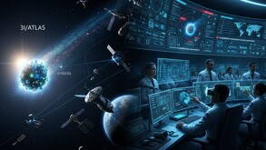 Imagen de especialistas de la NASA investigando al cometa 3I/ATLAS.