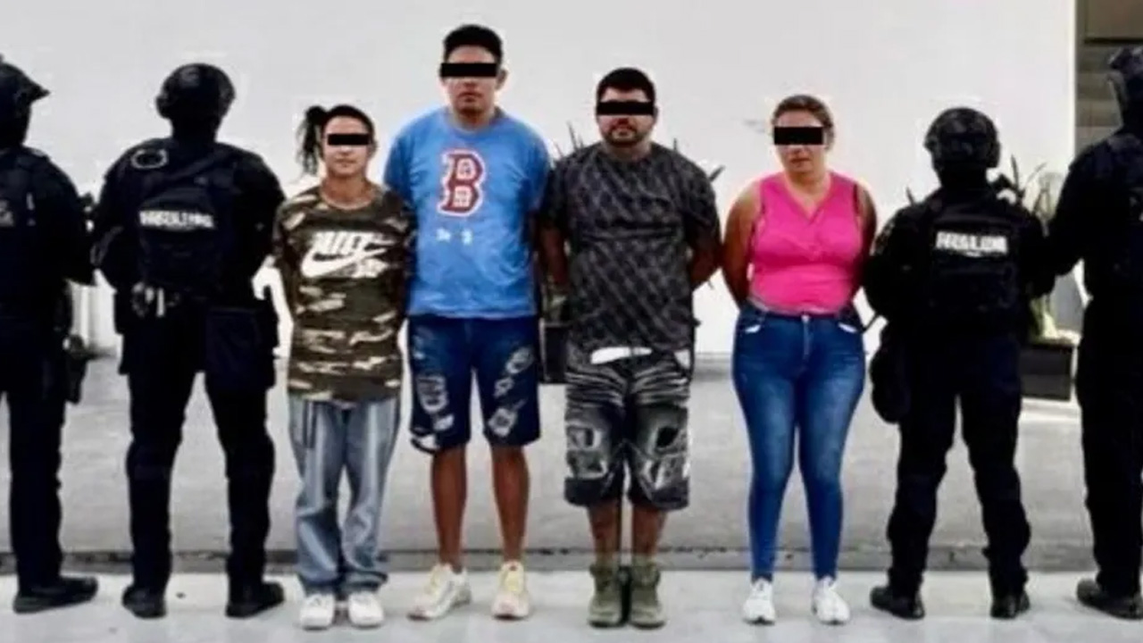 Cuatro personas, tres hombres y una mujer, fueron detenidas en Juárez, Nuevo León.