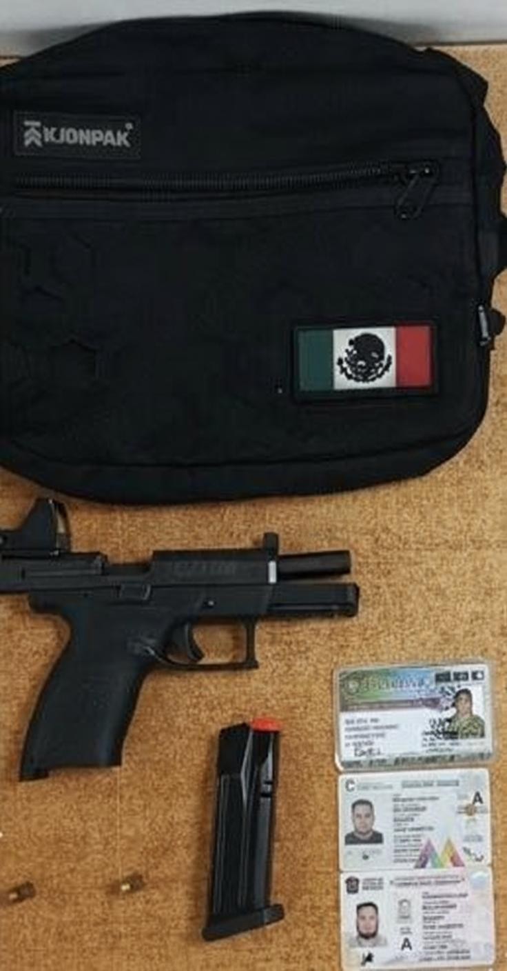 Arma de fuego corta asegurada a Los Malportados tras inspección Arma de fuego corta asegurada a Los Malportados tras inspección