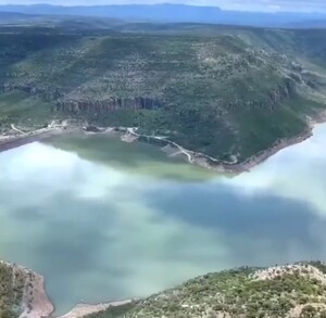 Imagen aérea de la presa Tunal II en Durango. Imagen aérea de la presa Tunal II en Durango.