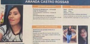 Ficha de búsqueda de Amanda Castro, joven de 22 años asesinada por un sujeto con capa en CdMx|