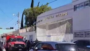 Fachada de la escuela Melchor Ocampo en Atlixco.