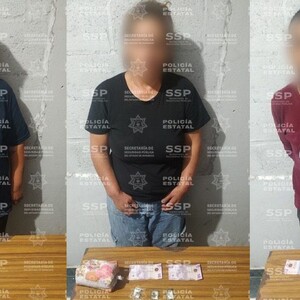 Tres personas detenidas con billetes y varias sustancias de droga