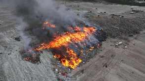 Movilización por incendio en Simeprode en Salinas Victoria, Nuevo León