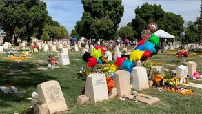 Varias lápidas del Panteón Municipal de la ciudad de Torreón