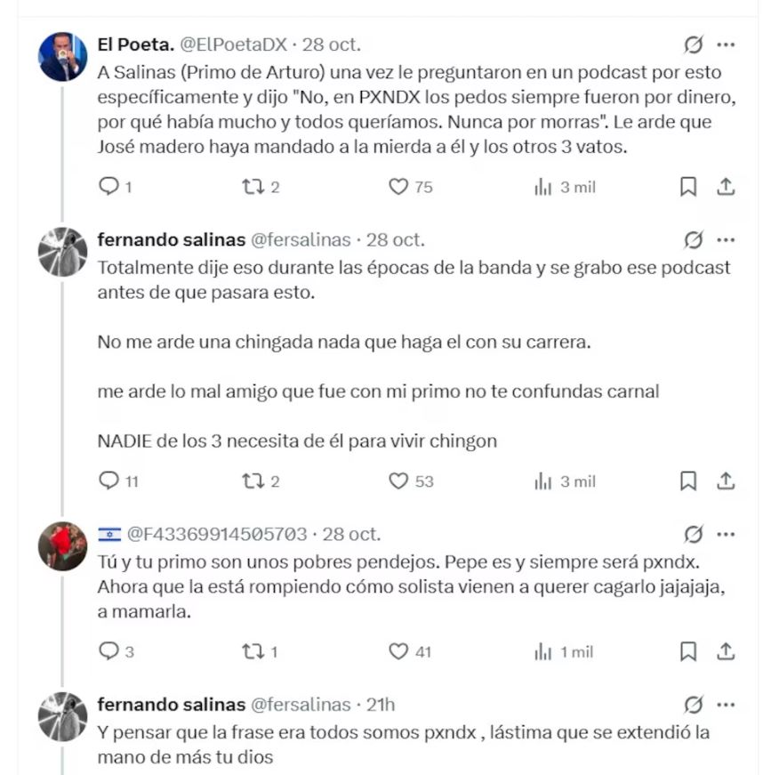 Captura de conversación Arturo Arredondo con internautas en X.
