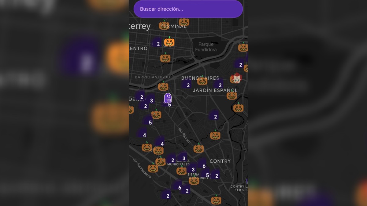 Aplicación Dulce Halloween que enseña el mapa de casas que darán dulces en Monterrey Aplicación Dulce Halloween que enseña el mapa de casas que darán dulces en Monterrey