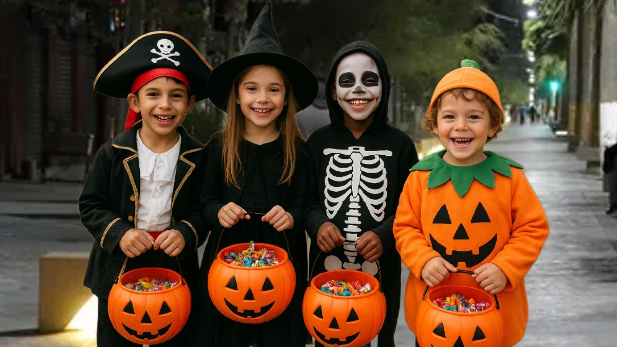 Niños pidiendo dulces en Torreón, Coahuila Niños pidiendo dulces en Torreón, Coahuila