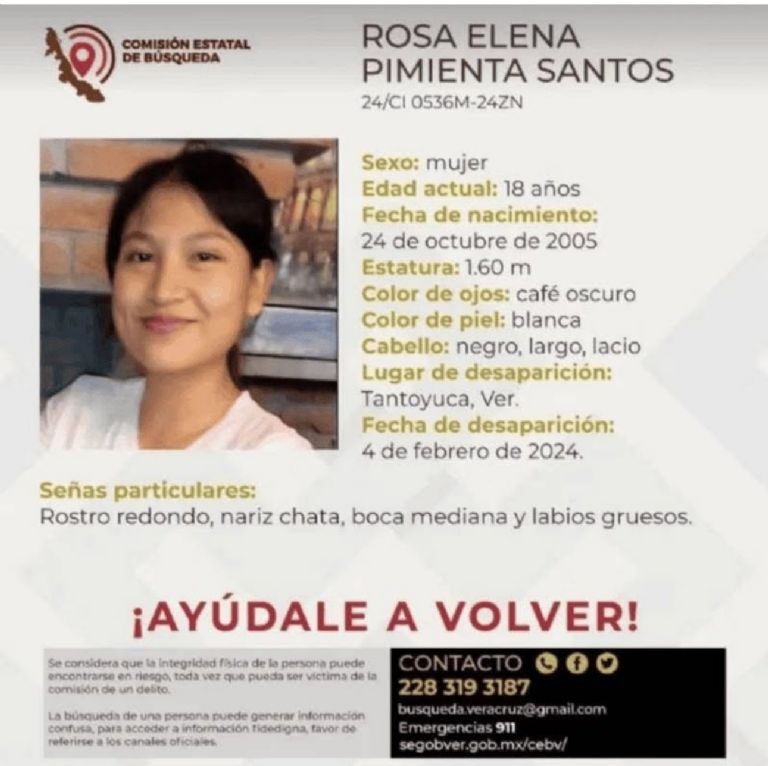 Ficha de búsqueda de una mujer desaparecida en Veracruz. Ficha de búsqueda de una mujer desaparecida en Veracruz.