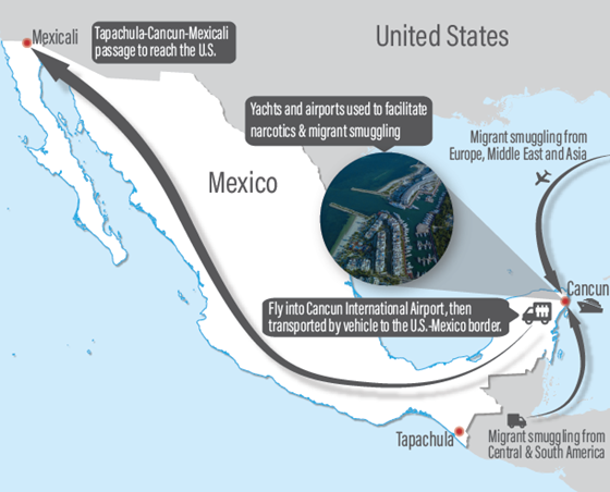 Imagen que describe la trayectoria criminal sancionada por Estados Unidos. Imagen que describe la trayectoria criminal sancionada por Estados Unidos.