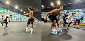 Tiktoker canadiense Alexei Morita patinando con amigos en túnel de la Loma Larga Tiktoker canadiense Alexei Morita patinando con amigos en túnel de la Loma Larga