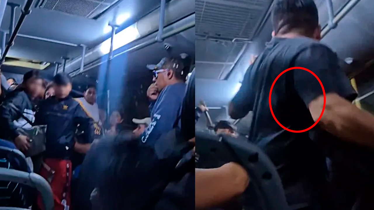 Una violenta pelea a bordo de una unidad de la Ruta 96 en Santa Catarina, Nuevo León, alarmó a los pasajeros cuando uno de los involucrados sacó un hacha.