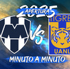 Los Tigres de la UANL visitan a los Rayados del Monterrey en busca de afianzarse en la parte alta del torneo Apertura 2025. Los Tigres de la UANL visitan a los Rayados del Monterrey en busca de afianzarse en la parte alta del torneo Apertura 2025.
