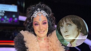 Lola Cortés sonriendo y a un lado, en otra imagen, Ricardo Cortés, su padre