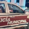 Patrulla que fue acribillada en el municipio de San Salvador Huixcolotla, en la que murieron tres policías.
