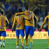 Fernando Gorriarán, Ángel Correa, André-Pierre Gignac y Juan Brunetta celebrando un gol con Tigres