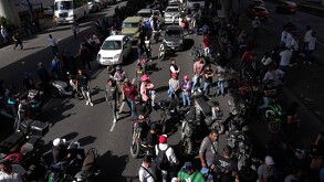 Transportistas bloqueando vialidades en el Estado de México.