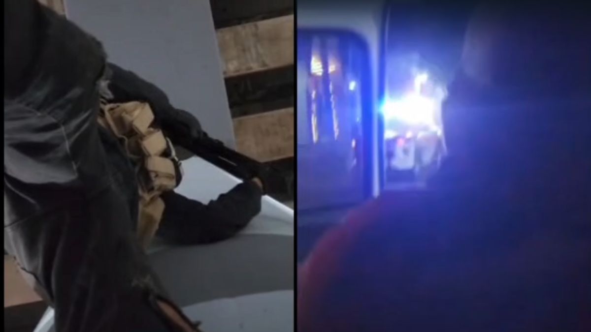 Momento del ataque armado contra policías de Huixcolotla