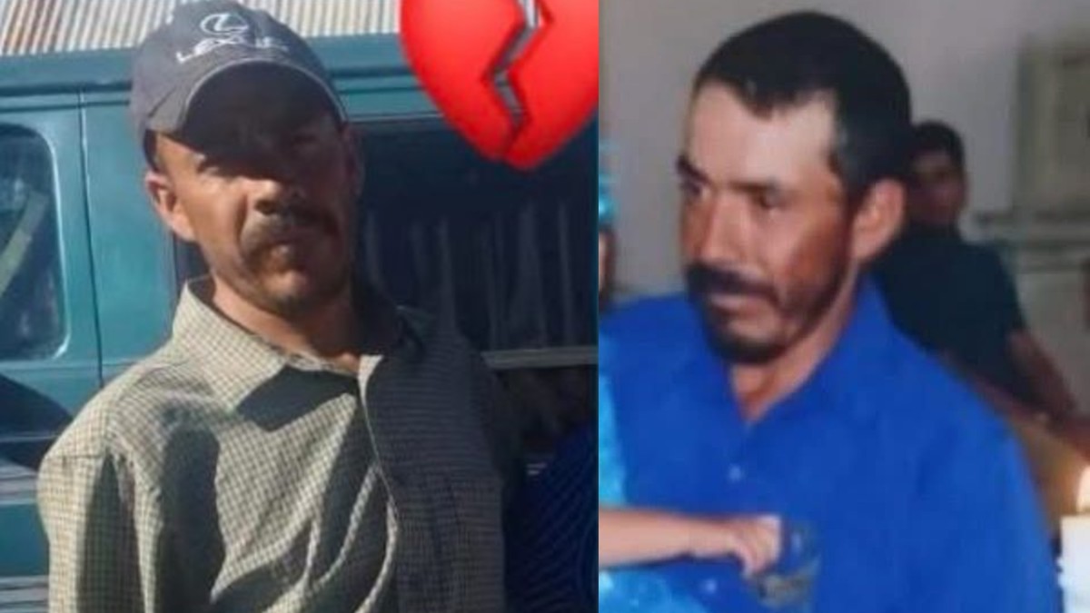 Hombre con gorra y camisa de cuadros y otra foto con playera en color azul