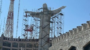 Cristo Rey del Cerro de las Noas en restauración