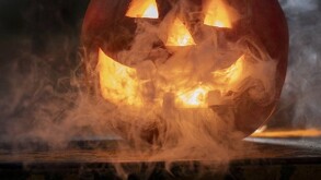 Calabaza grande de Halloween en color naranja