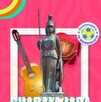 Collage de promoción turística: izquierda, la estatua de La Minerva con una guitarra. Derecha, una bailarina de Jalisco con el agave, bajo el lema 