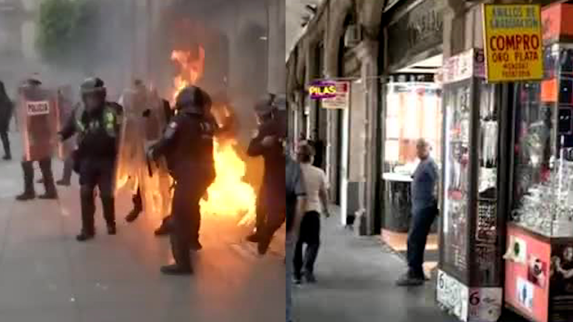 En la Plaza de la Constitución, al rededor de 20 comercios abrieron sus cortinas tras los saqueos por parte del bloque negro el pasado 2 de octubre.