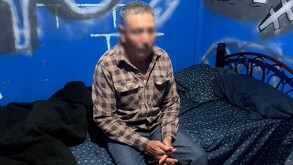 Transportista Fernando Galindo tras su rescate.