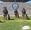 oficiales de policía y perros que forman la unidad canina k9 de la SSC puebla