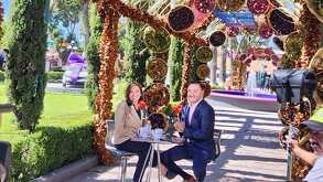 la gobernadora de Tlaxcala lorena cuéllar con el periodista carlos zúñiga pérez