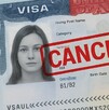 Visa de los Estados Unidos de América cancelada