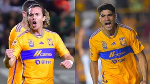 Sebastián Córdova y Nicolás Ibáñez, jugadores de Tigres en el Apertura 2025.