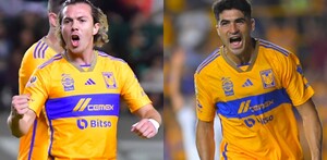 Sebastián Córdova y Nicolás Ibáñez, jugadores de Tigres en el Apertura 2025.