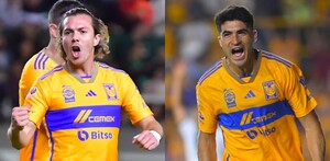 Sebastián Córdova y Nicolás Ibáñez, jugadores de Tigres en el Apertura 2025.