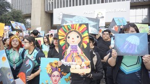 Exposición Contagiemos arte en calles de Monterreu