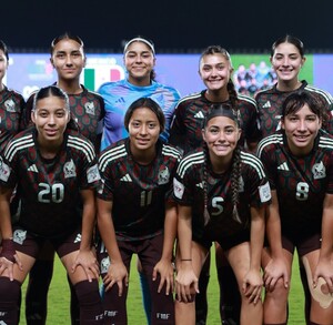 Jugadoras de la Selección Mexicana Femenil Sub-17 que iniciaron la semifinal ante Países Bajos.