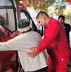 Indigente de la zona Centro de Torreón que fue golpeado por un hombre para asaltarlo siendo atendido por Cruz Roja.