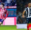 Armando González, jugador de Chivas y Germán Berterame, goleador de los Rayados del Monterrey.