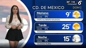 Pronóstico del clima para la Ciudad de México el domingo 9 de noviembre de 2025 en Telediario.