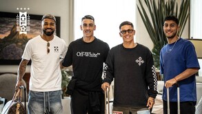 Rodrigo Aguirre, Bryan Rodríguez y Sebastián Cáceres jugadores del América previo a jugar ante México